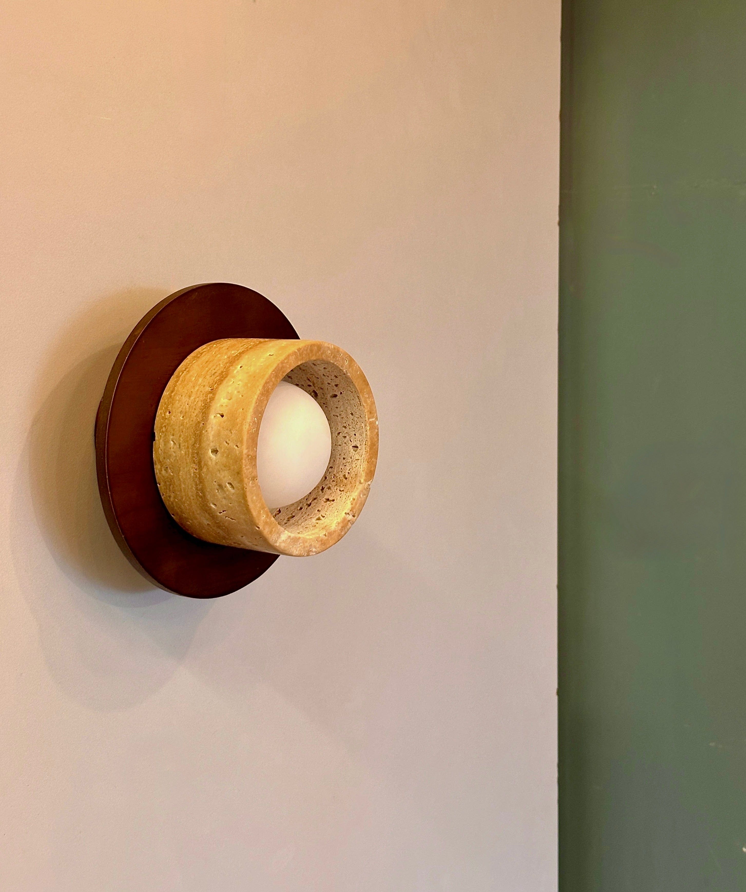 Arel Lighting LOGATEC Travertine Sconce