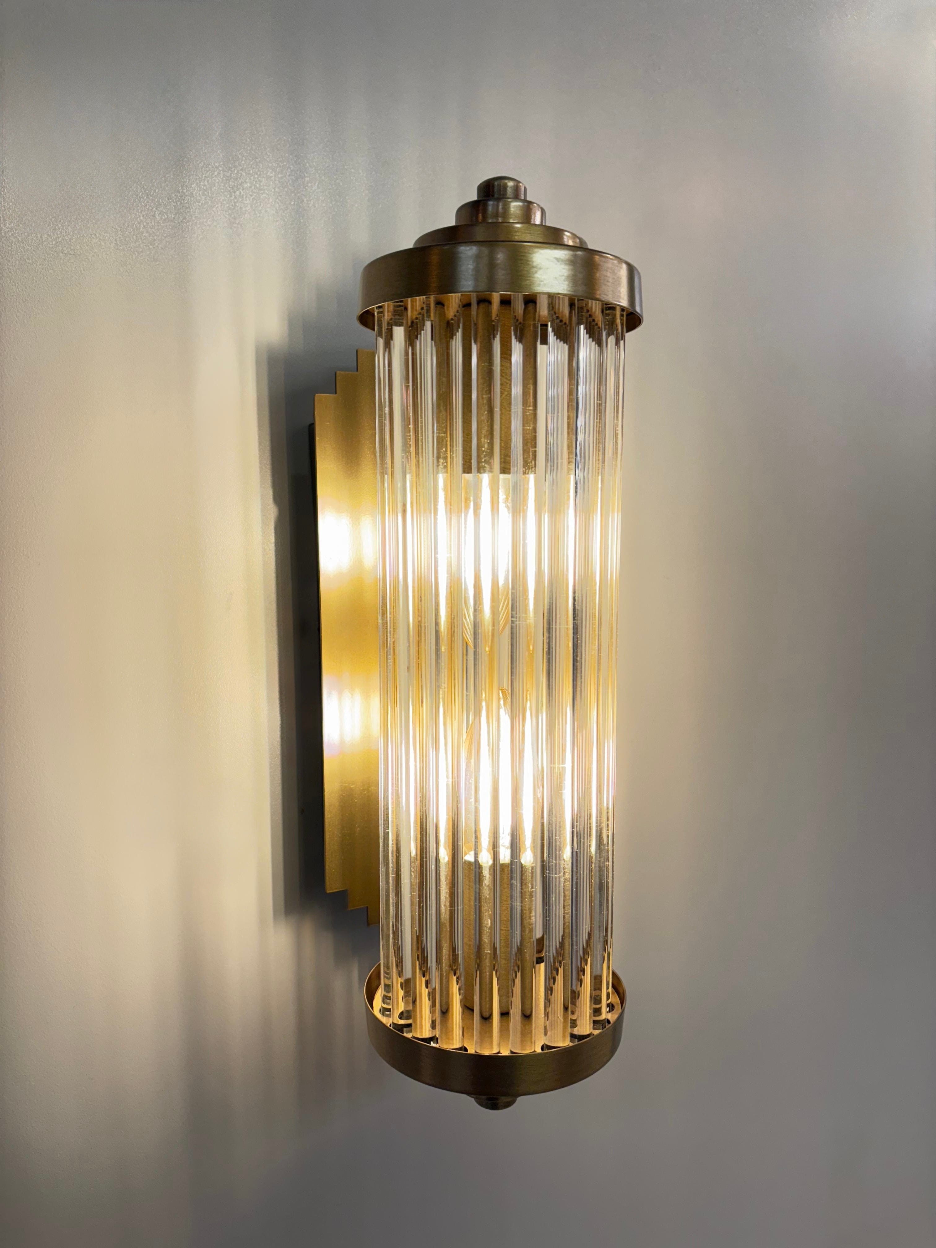 Arel Lighting POTA Handmade Art Deco Wall Sconce