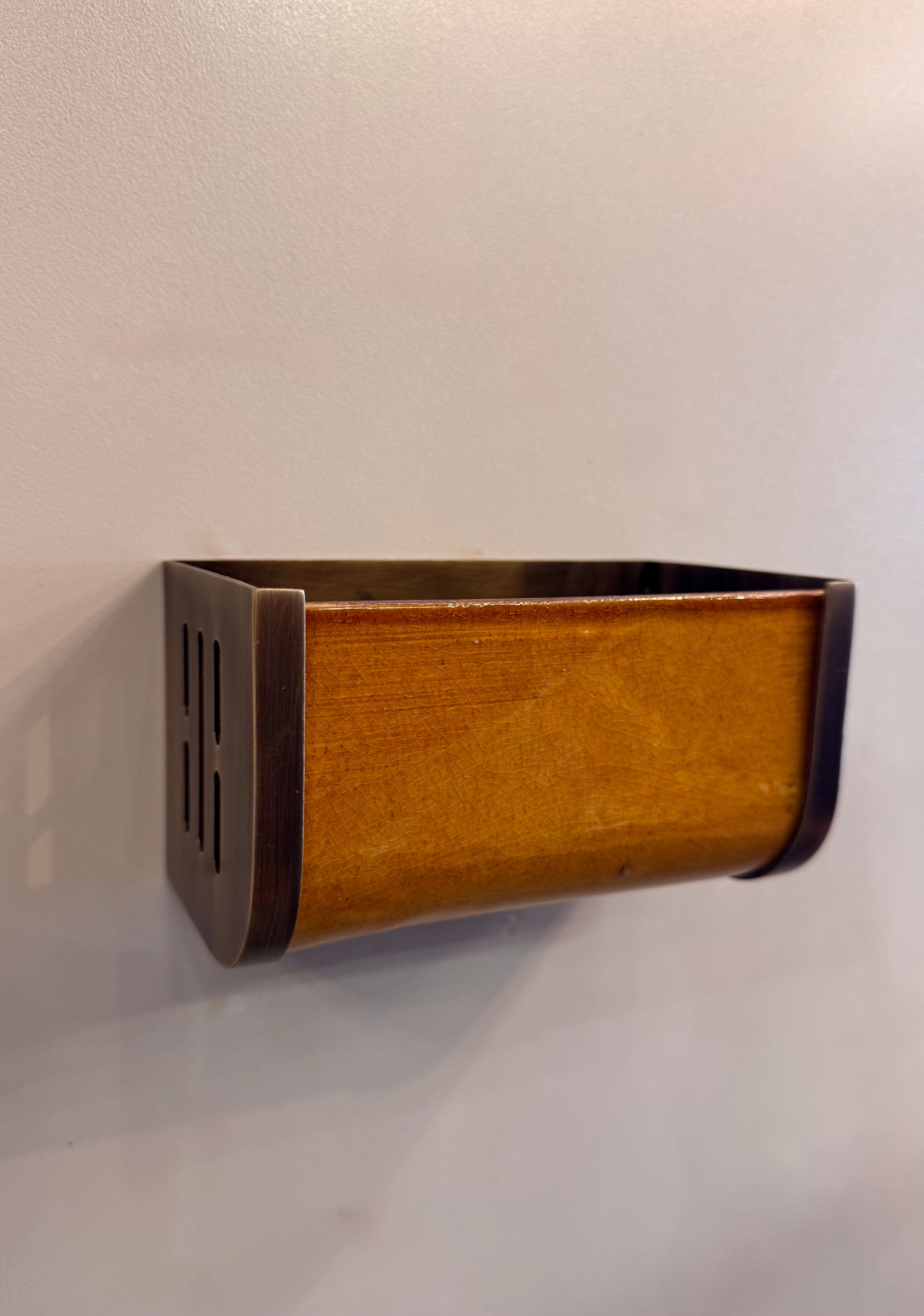 Arel Lighting PRAZZO Handmade Amber Ceramic Wall Sconce