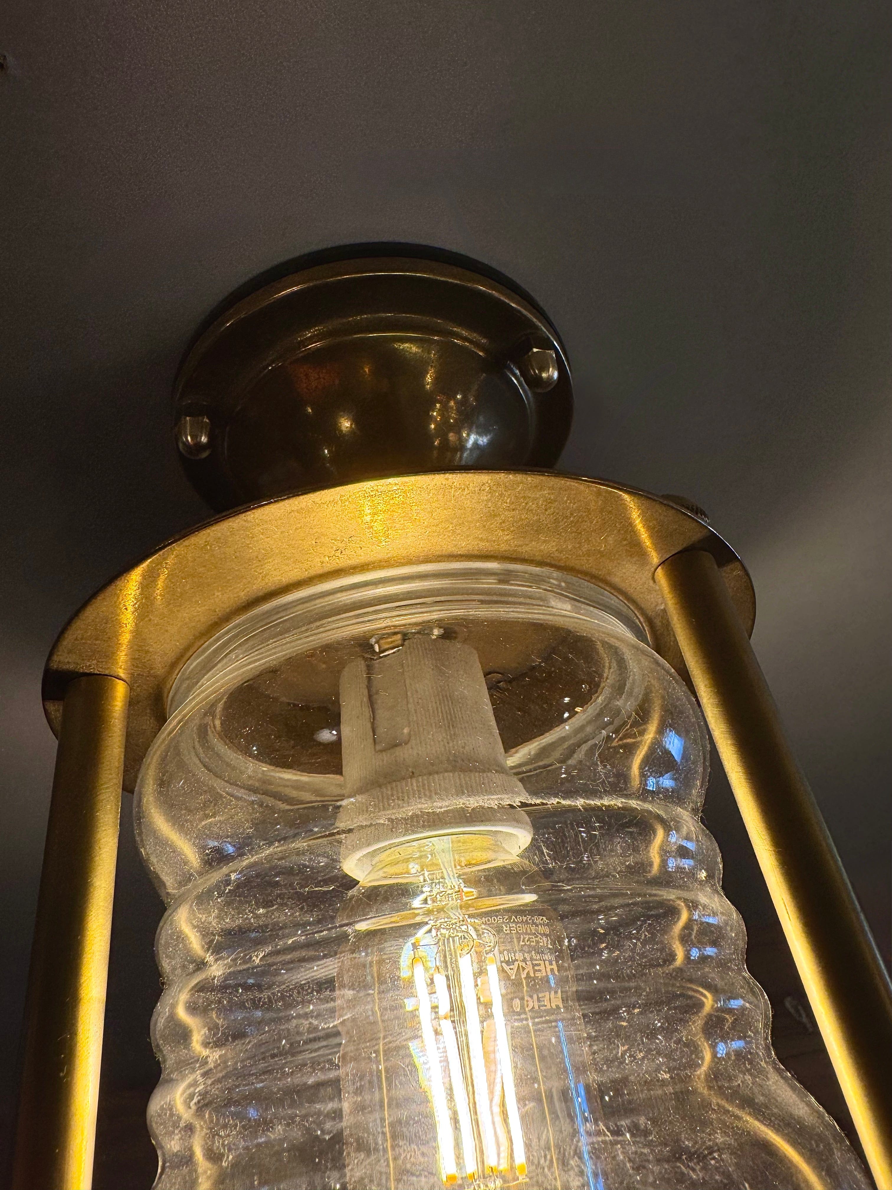 Arel Lighting Raw Brass AIGLE Nautical Ceiling Fixture