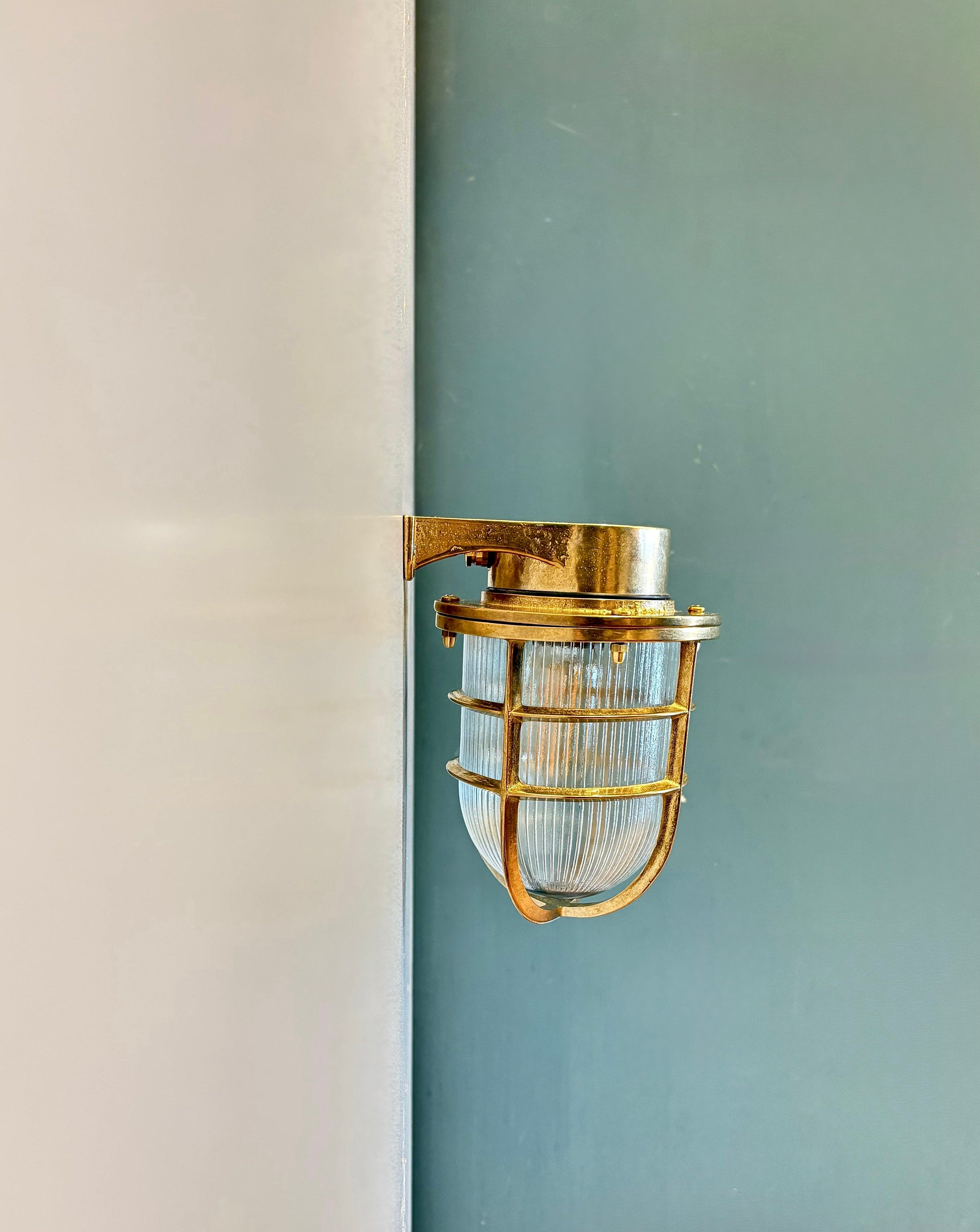 Arel Lighting Raw Brass BACENO GRANDE Brass Nautical Wall Sconce