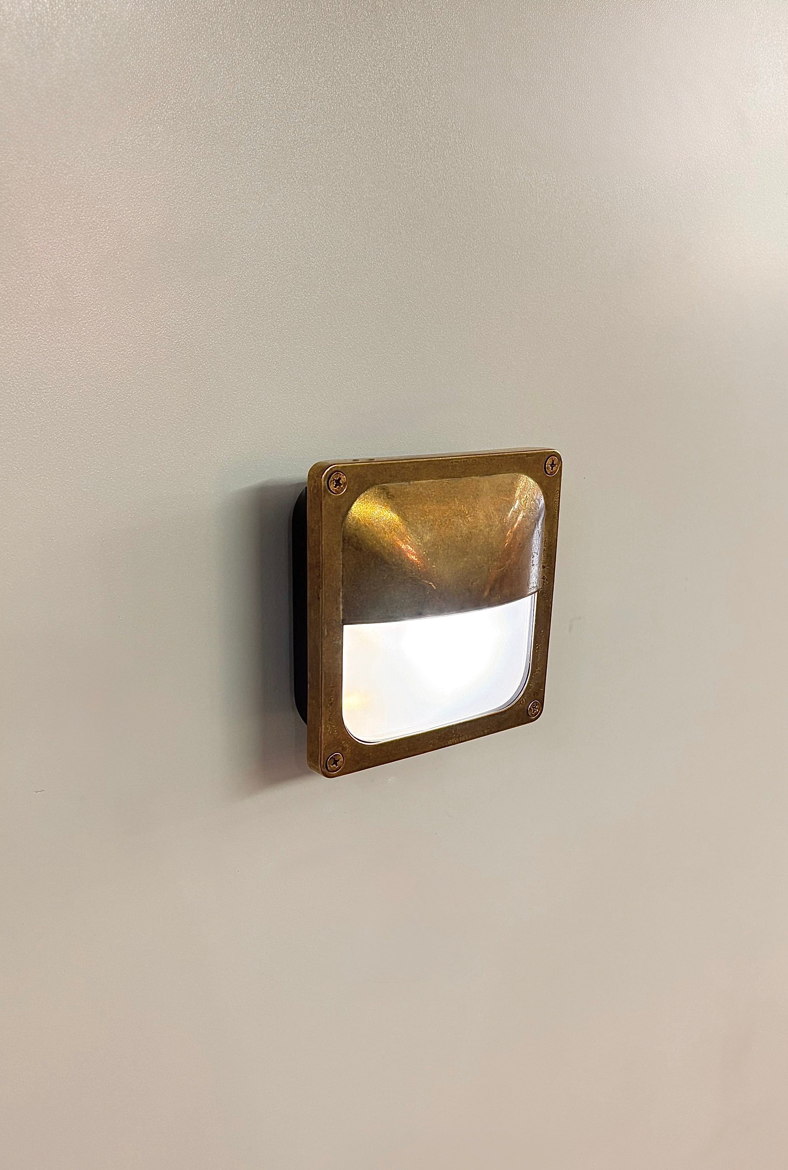 Arel Lighting Raw Brass FILAGA Handmade Brass Nautical Wall Sconce - IP64 Outdoor Light, Maritime Lighting