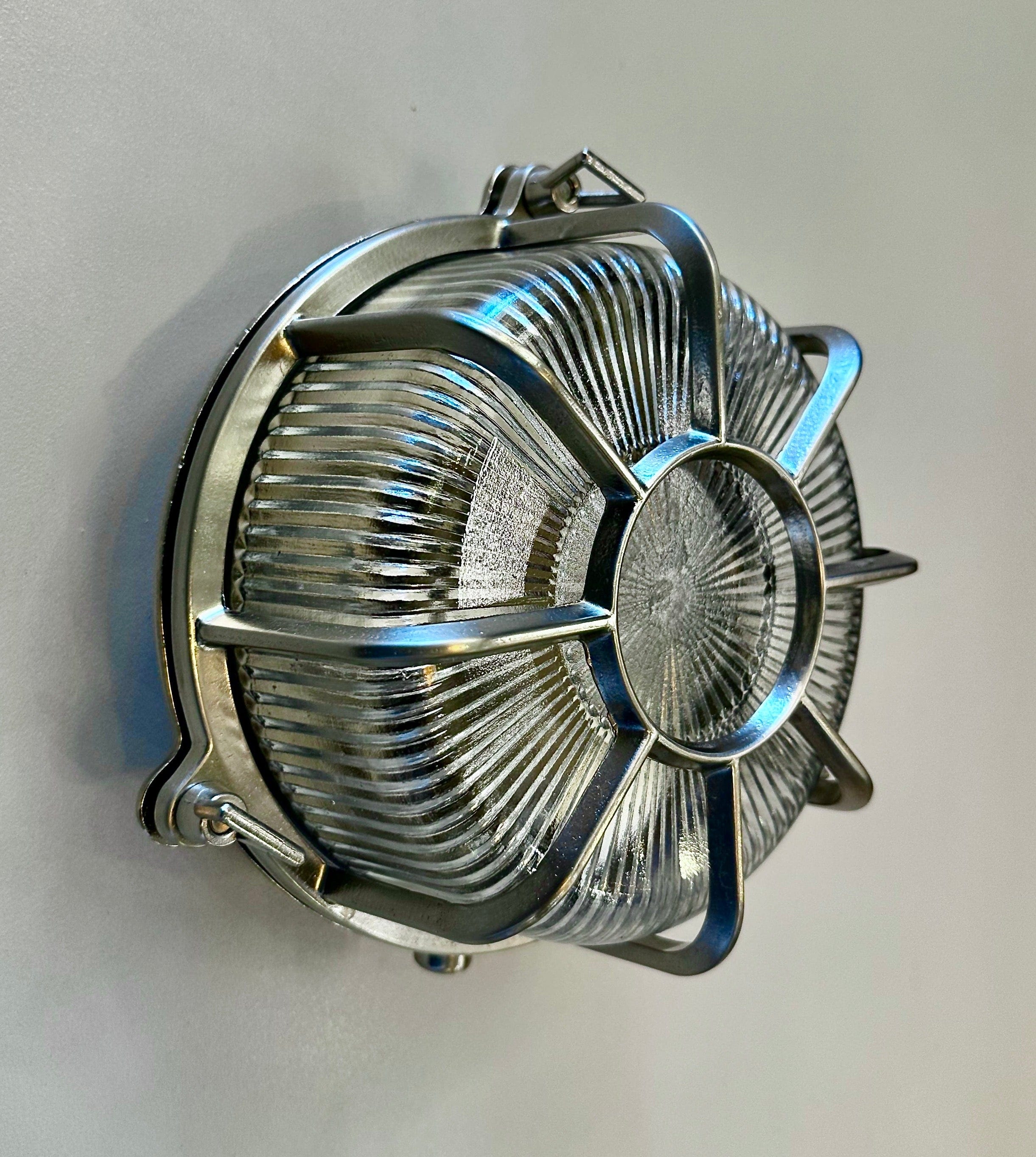 Arel Lighting Satin Nickel BRAVA Nautical Ceiling Fixture