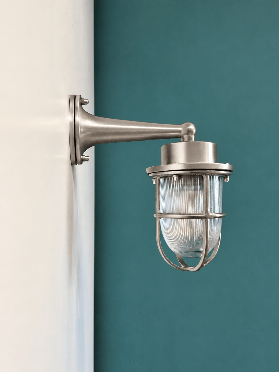 Arel Lighting Satin Nickel GRAB Brass Nautical Wall Sconce