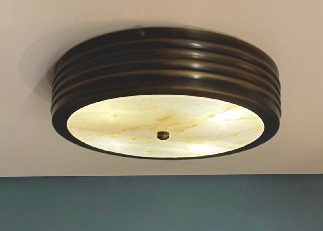 Arel Lighting SERION CEILING Marble Semi Flush Mount Ceiling Light