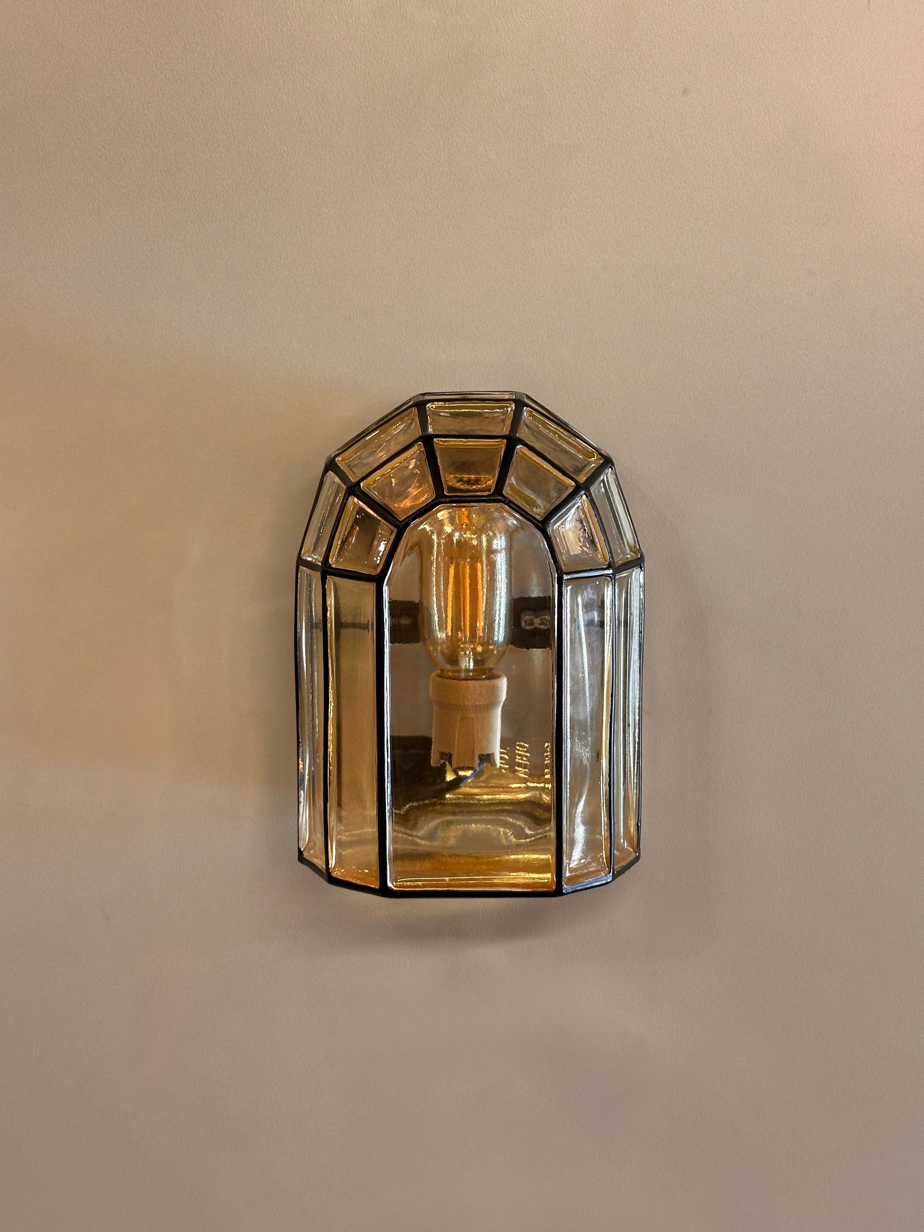 Arel Lighting STARA SEMIFLUSH GLASS Wall Sconce
