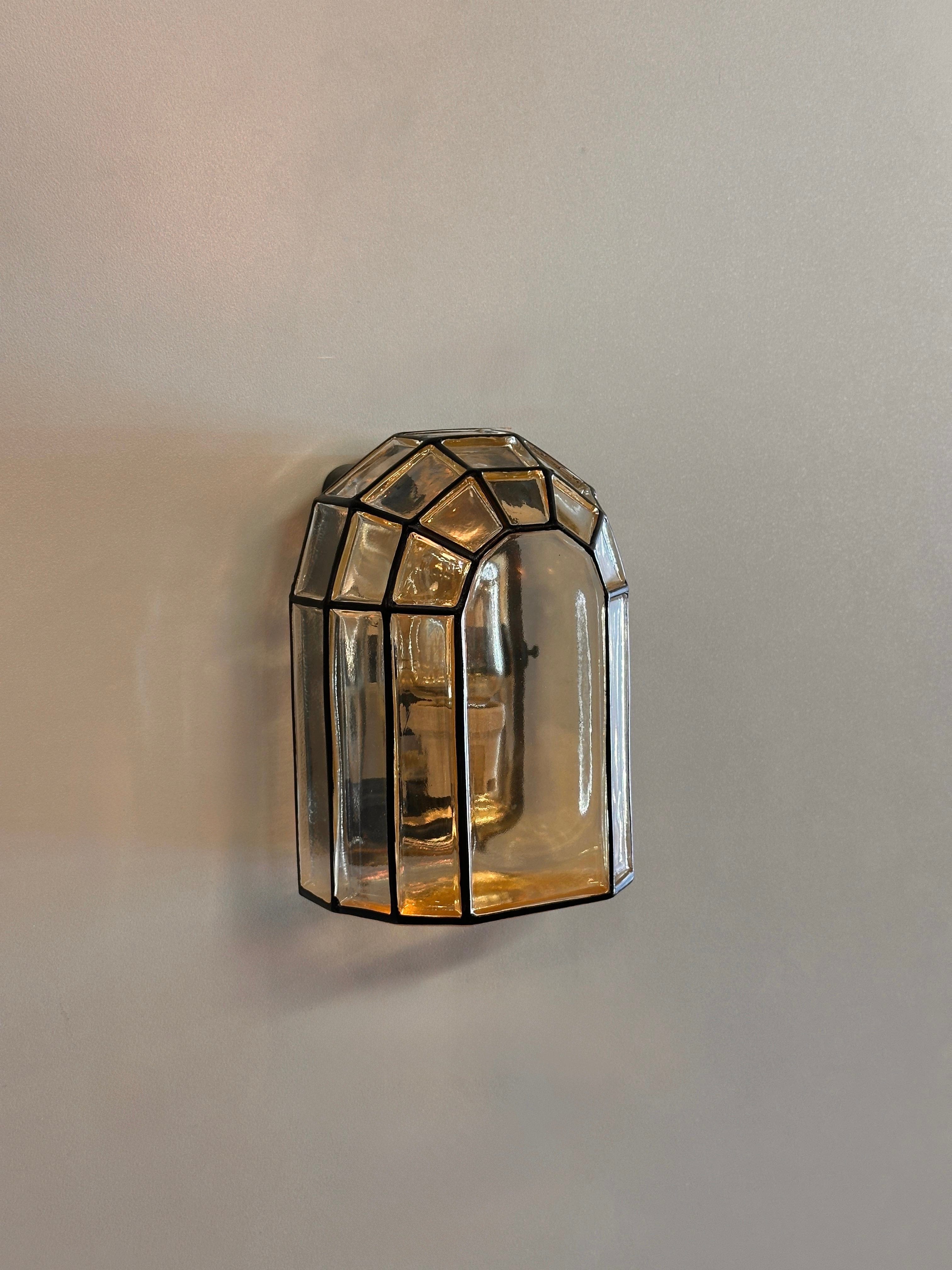 Arel Lighting STARA SEMIFLUSH GLASS Wall Sconce