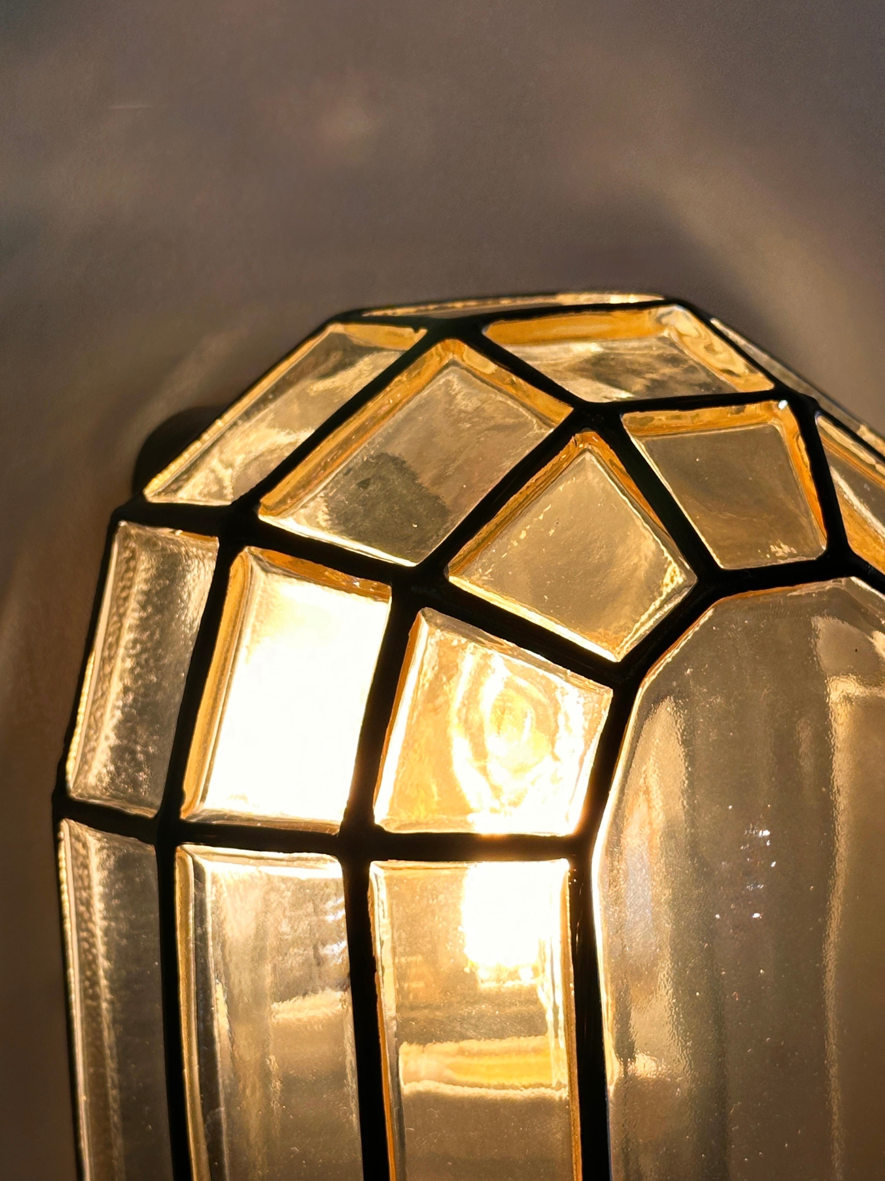 Arel Lighting STARA SEMIFLUSH GLASS Wall Sconce