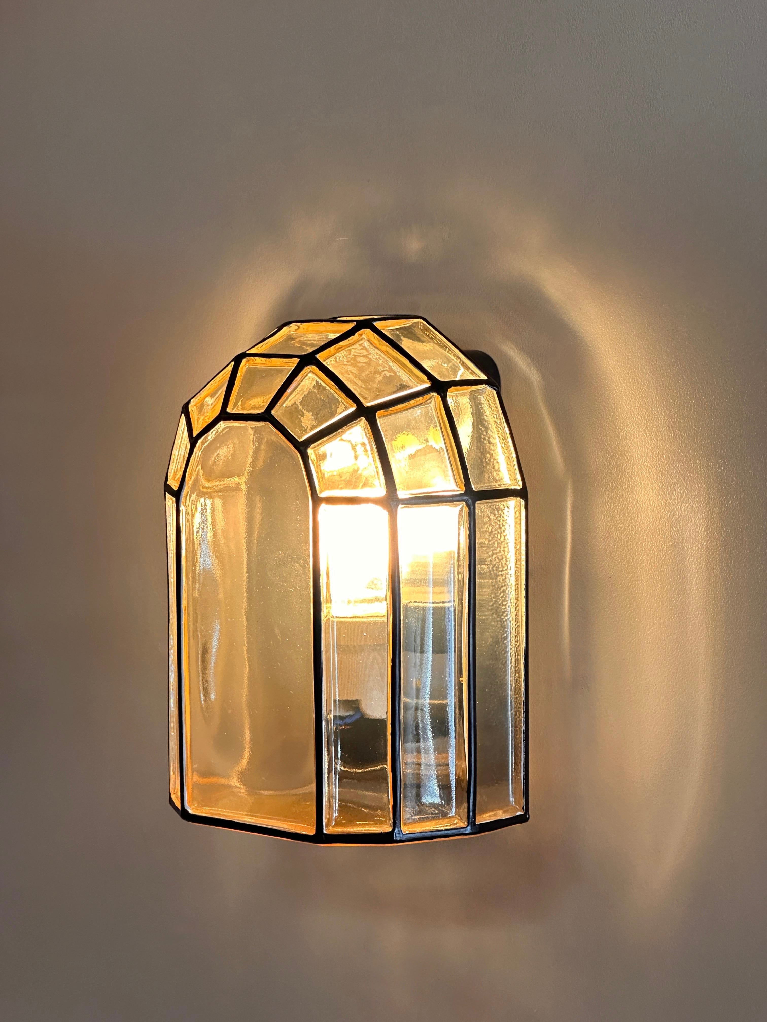 Arel Lighting STARA SEMIFLUSH GLASS Wall Sconce