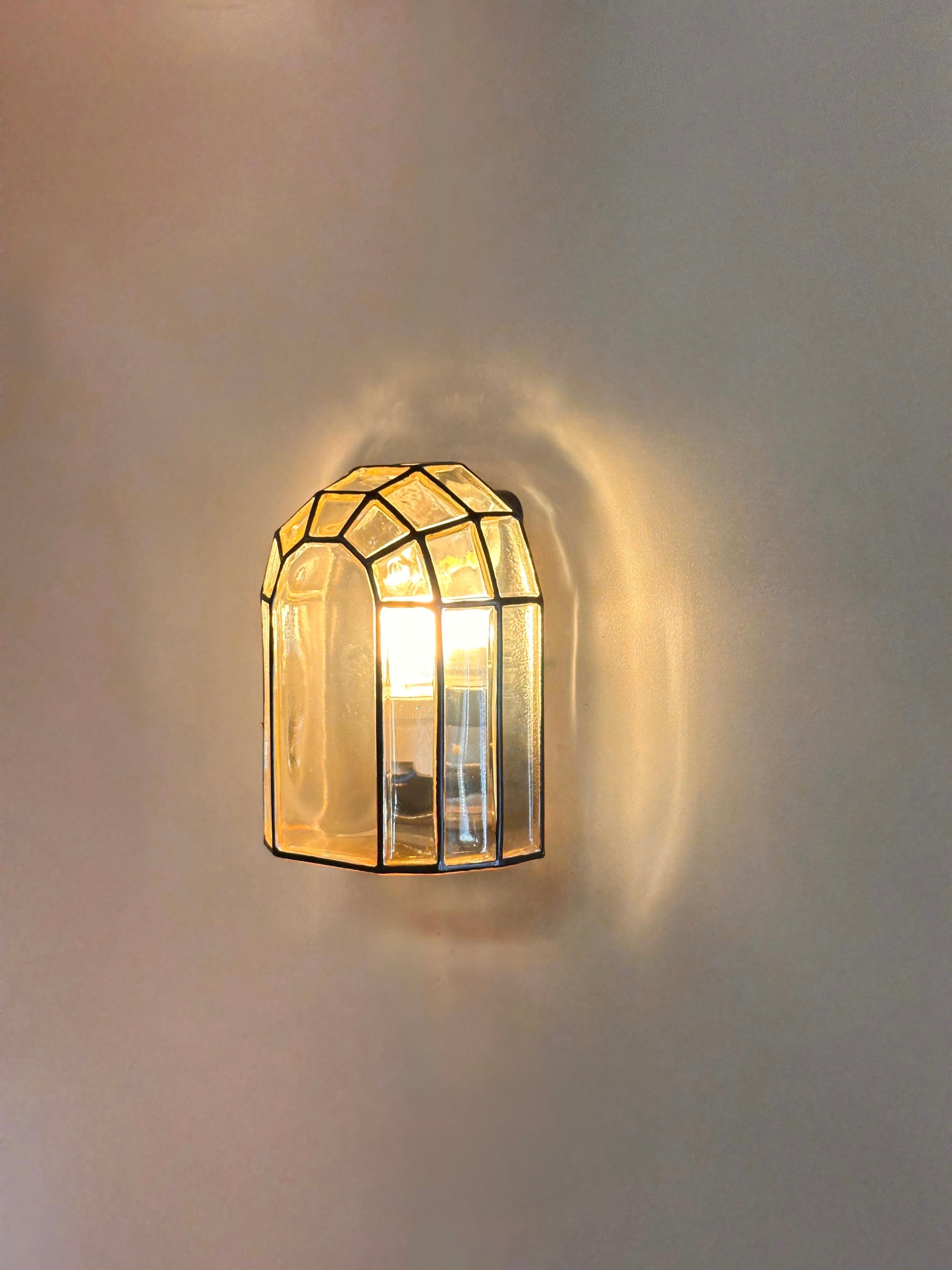 Arel Lighting STARA SEMIFLUSH GLASS Wall Sconce
