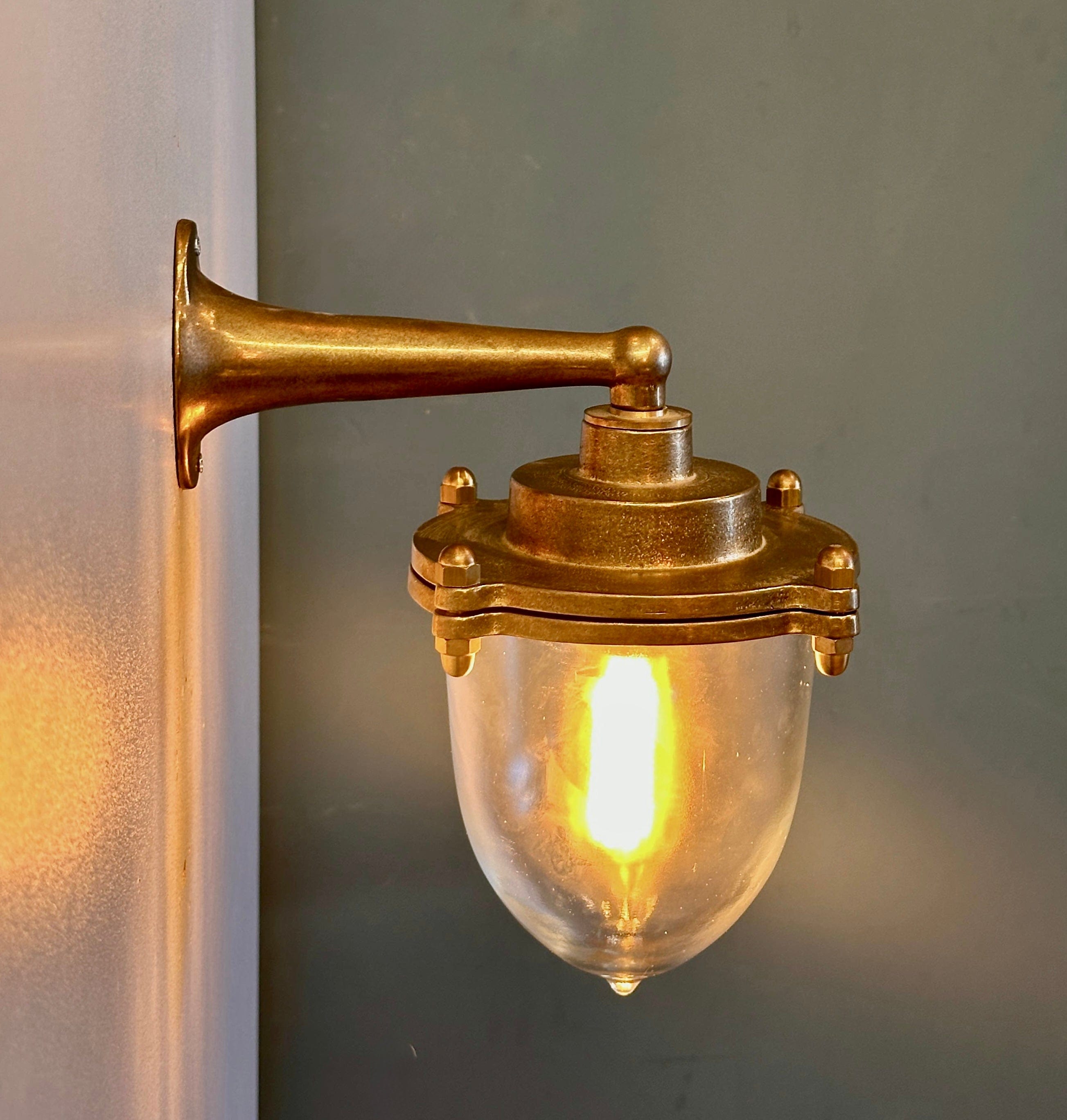 Arel Lighting UNIREA Nautical Brass Wall Sconce