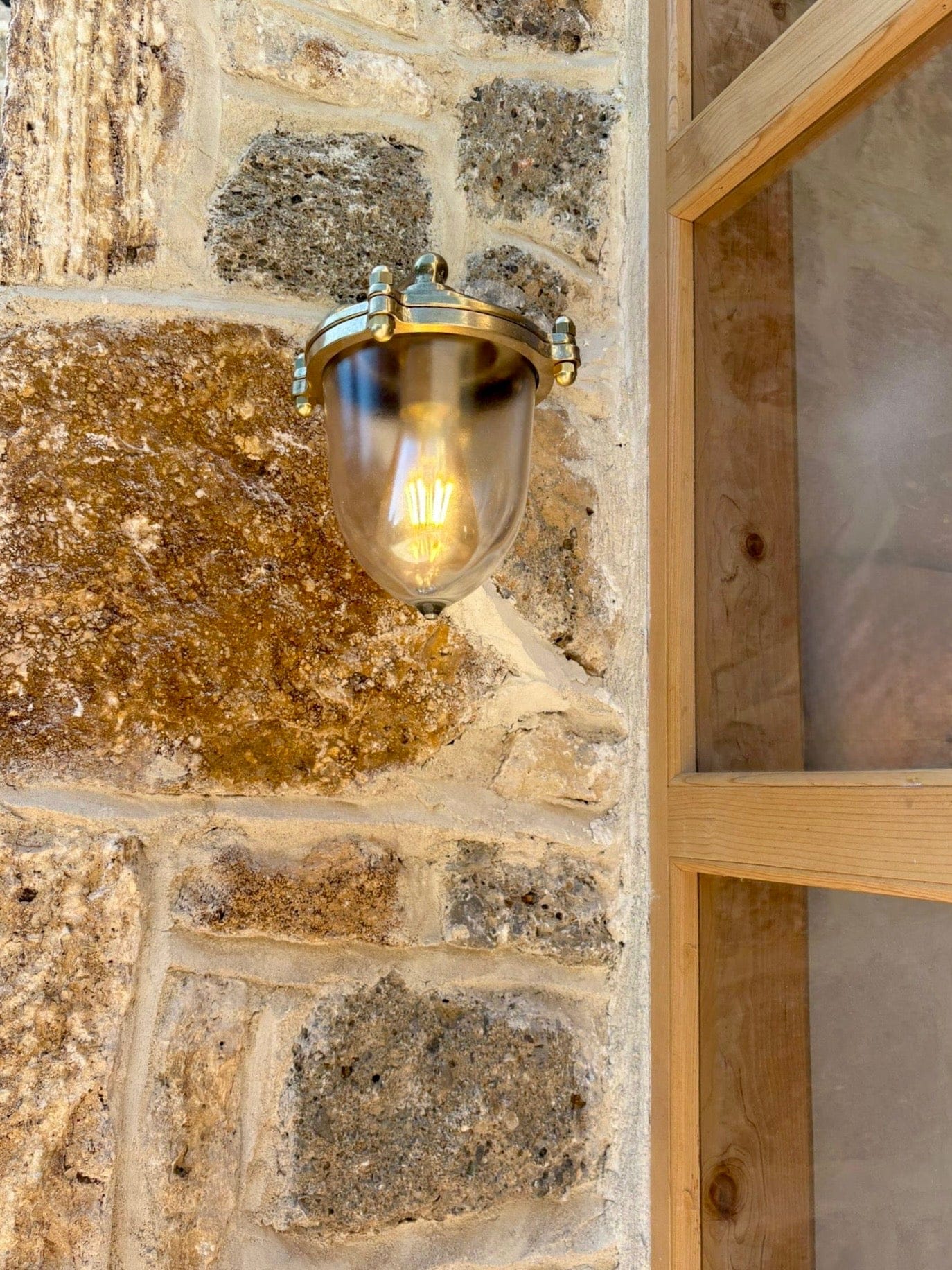 Arel Lighting UNIREA Nautical Brass Wall Sconce