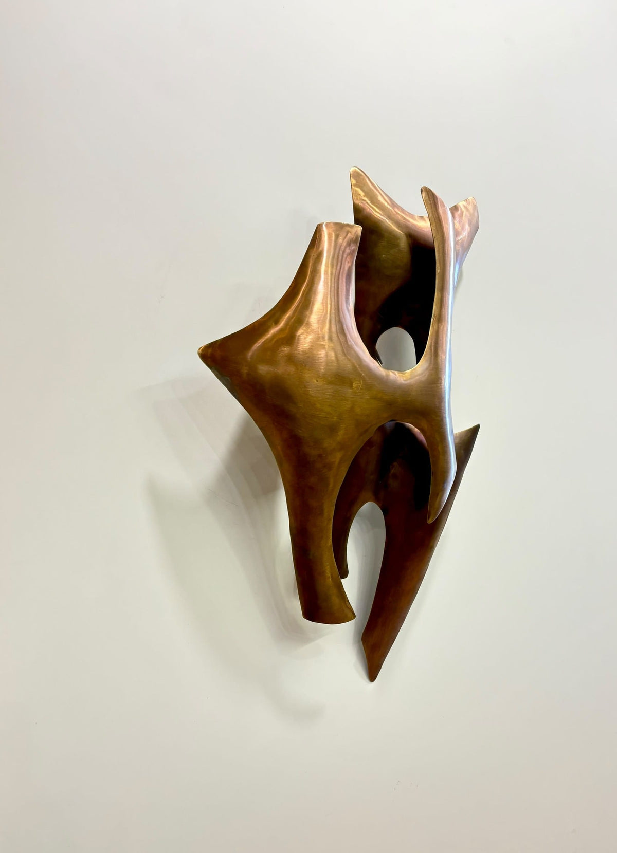 Arel Lighting Wall Sconce BALTI Sculptural Hand-Hammered Brass Wall Sconce