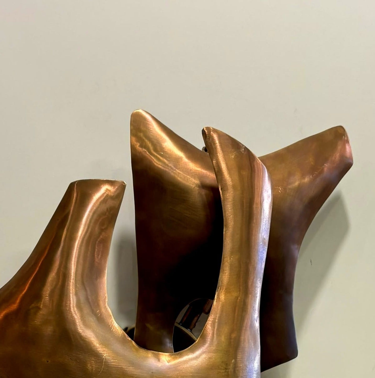 Arel Lighting Wall Sconce BALTI Sculptural Hand-Hammered Brass Wall Sconce