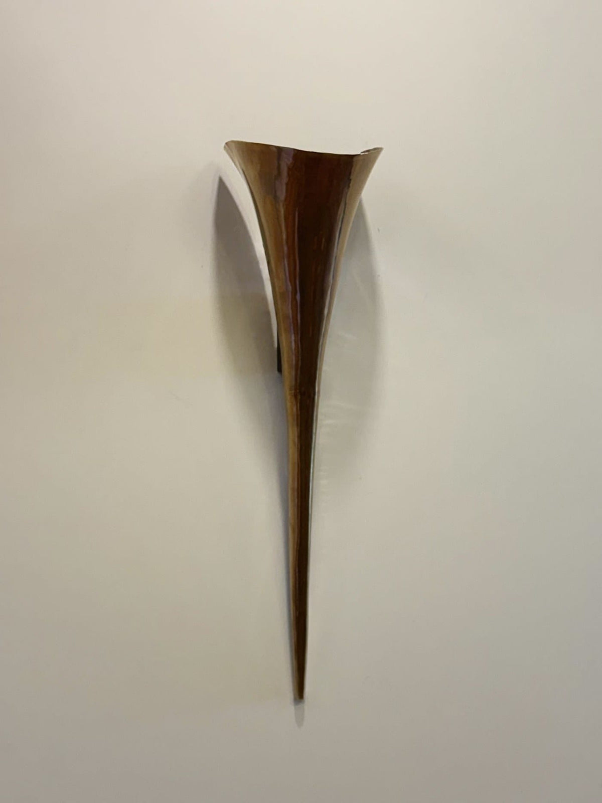 Arel Lighting Wall Sconce KIEK Sculptural Hand-Hammered Brass Wall Sconce – Calla Lily Torch Uplight