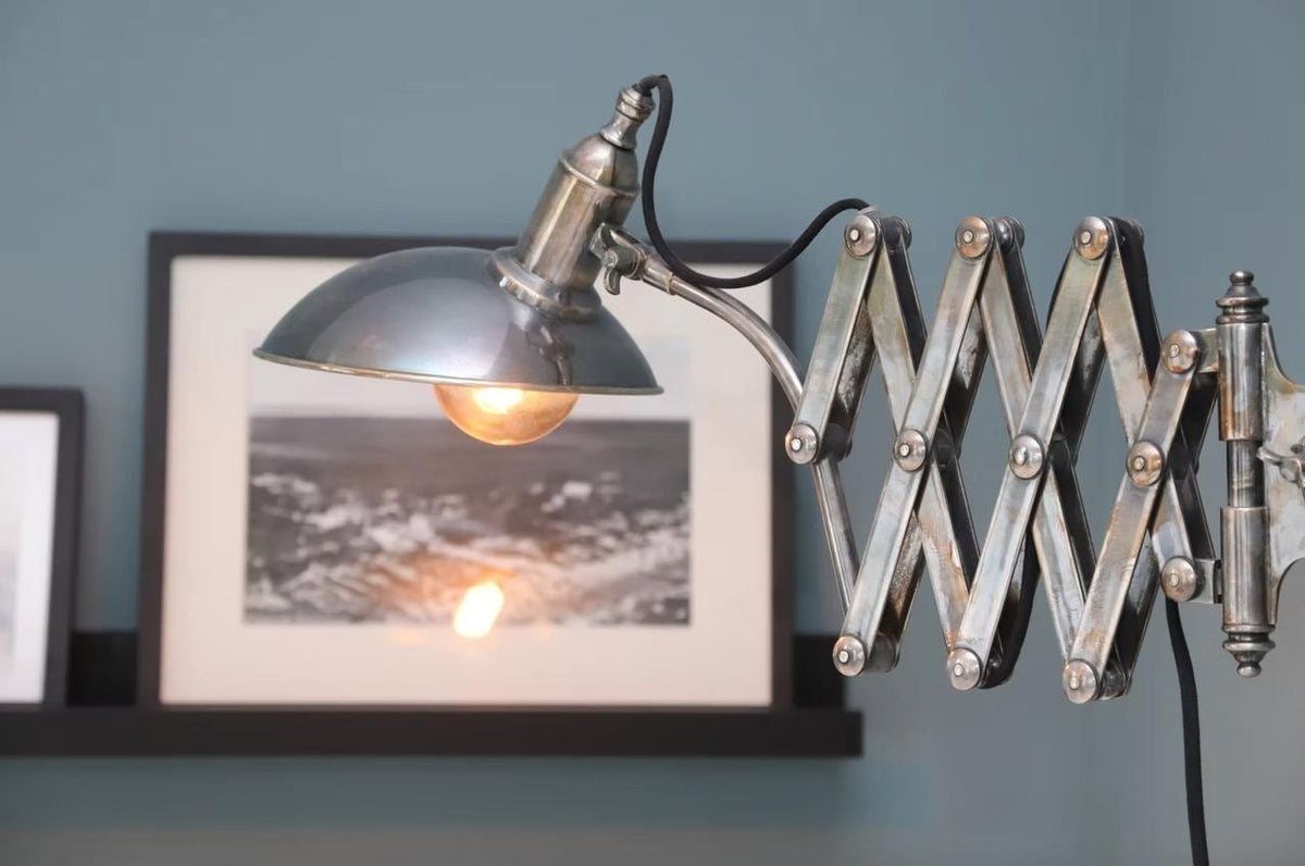 Arel Lighting Wall Sconce OZERA Brass Accordion Wall Sconce – Extendable Scissor Arm Lamp