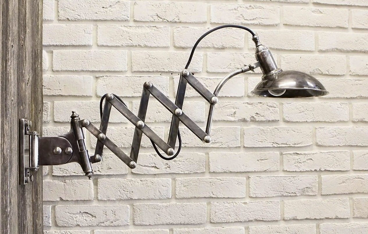 Arel Lighting Wall Sconce OZERA Brass Accordion Wall Sconce – Extendable Scissor Arm Lamp