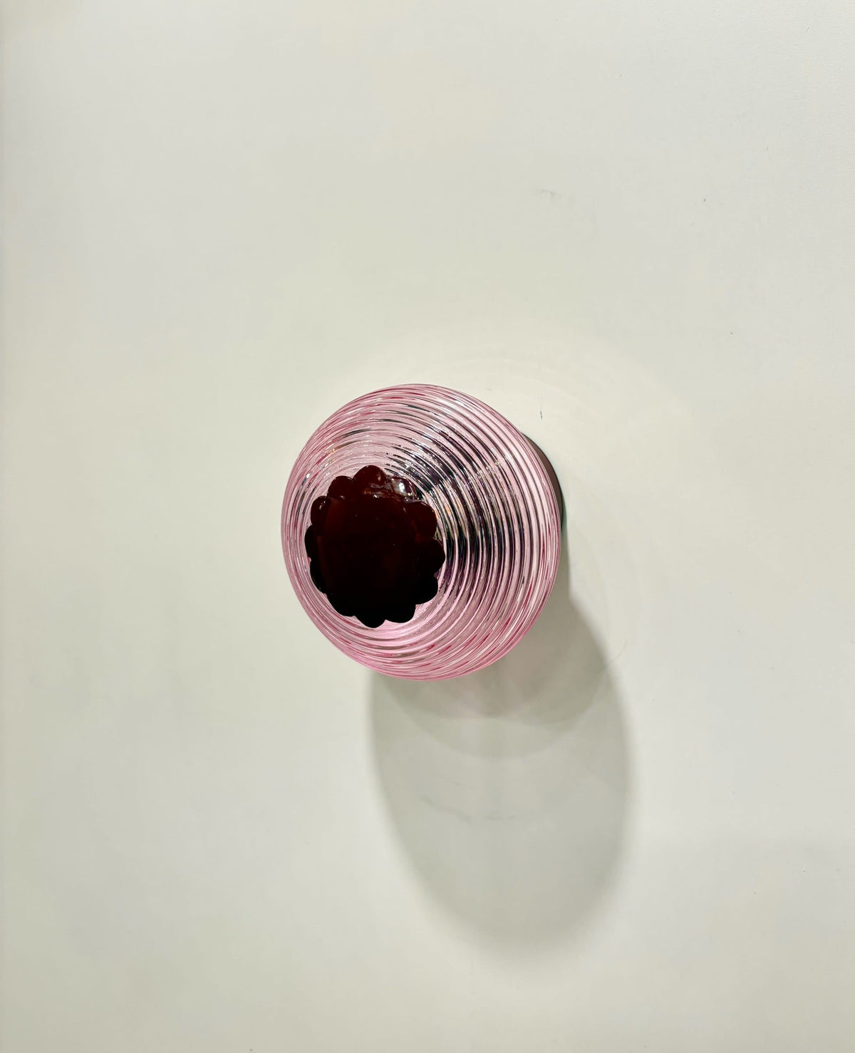 Arel Lighting Wall Sconce POLTAV Pink Ribbed Glass Wall Sconce / Ceiling Light