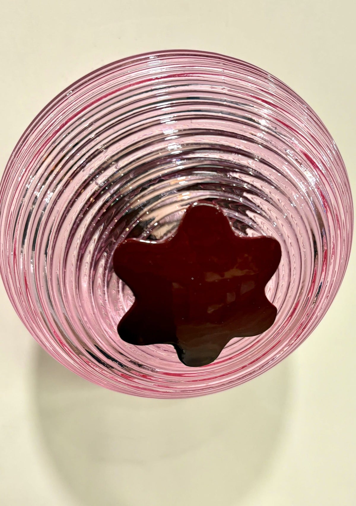 Arel Lighting Wall Sconce POLTAV Pink Ribbed Glass Wall Sconce / Ceiling Light