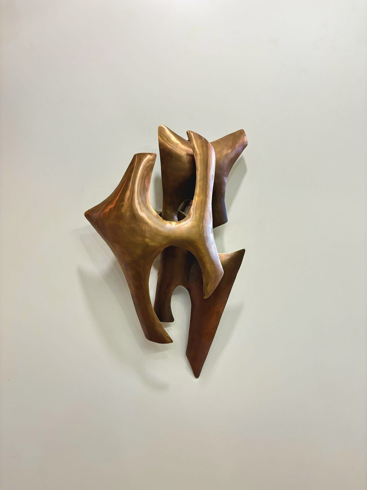 Arel Lighting Wall Sconce Single BALTI Sculptural Hand-Hammered Brass Wall Sconce