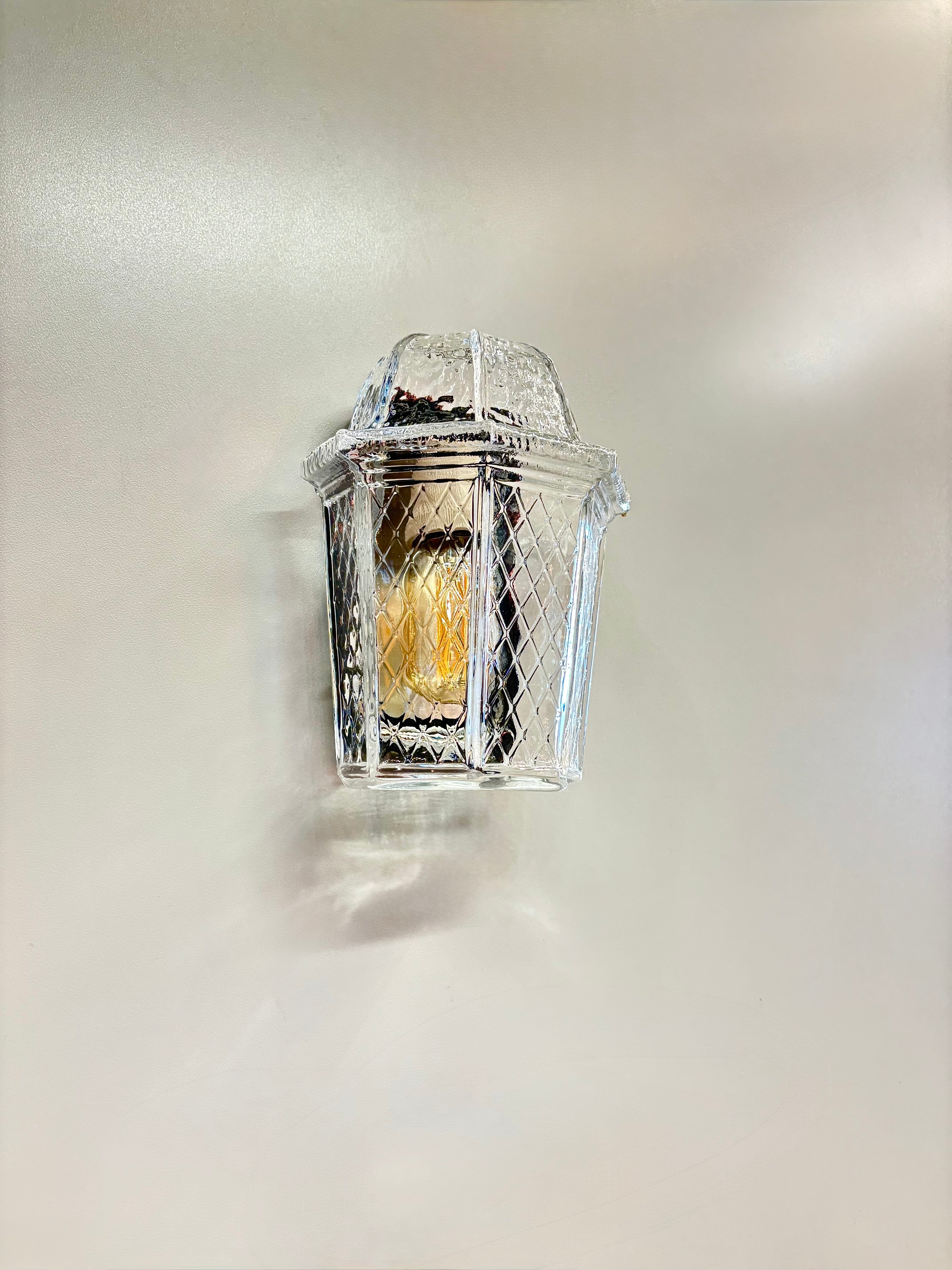 Arel Lighting White AON II Classic Glass Wall Sconce