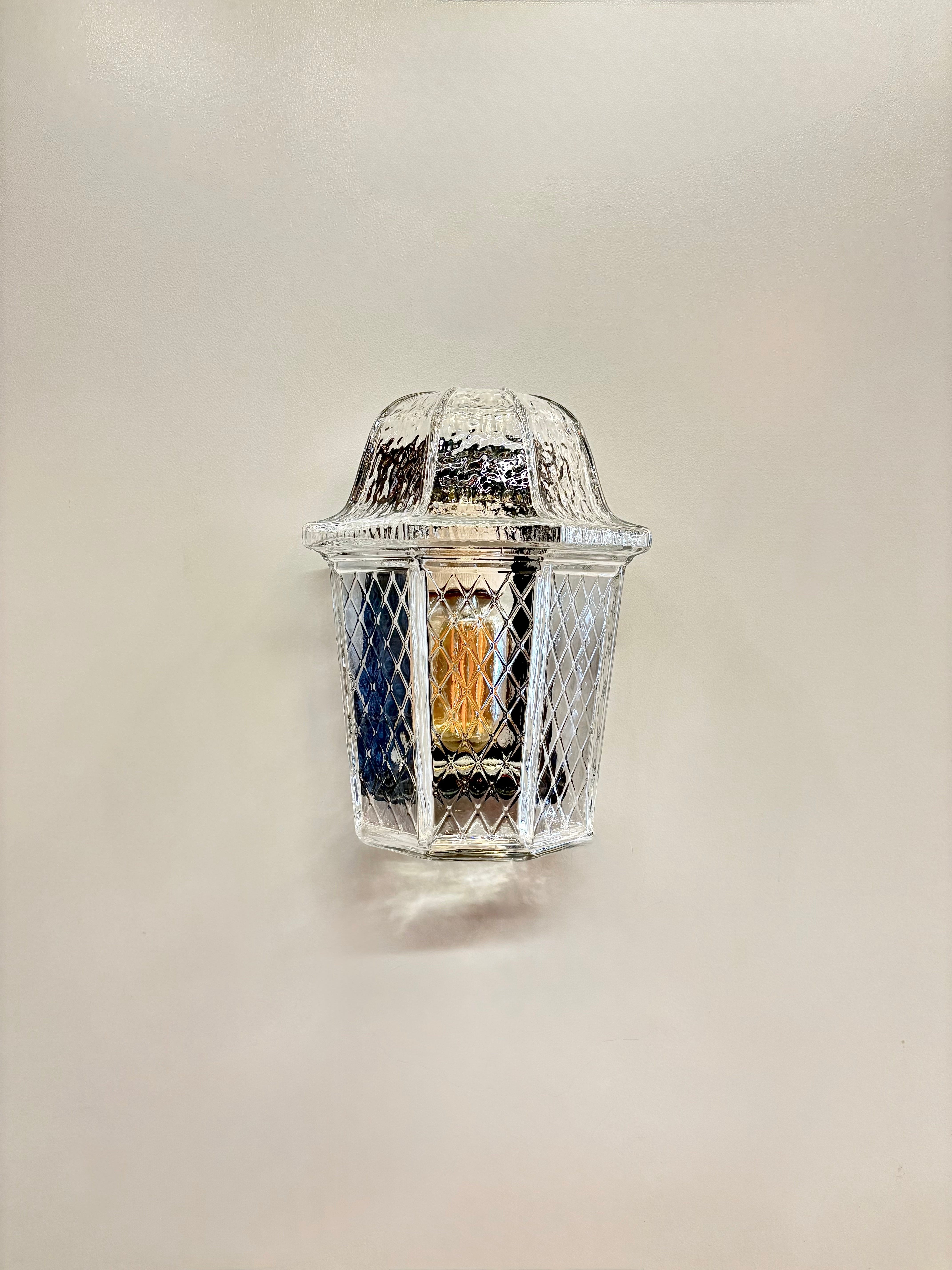 Arel Lighting White AON II Classic Glass Wall Sconce