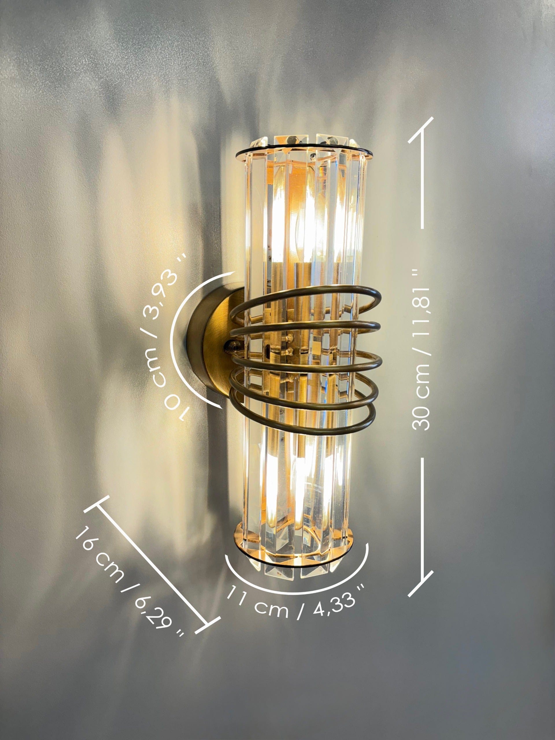 Arel Lighting ZANTE Handmade Art Deco Wall Sconce – Glass Wall Light,  Decorative Ambient Lighting