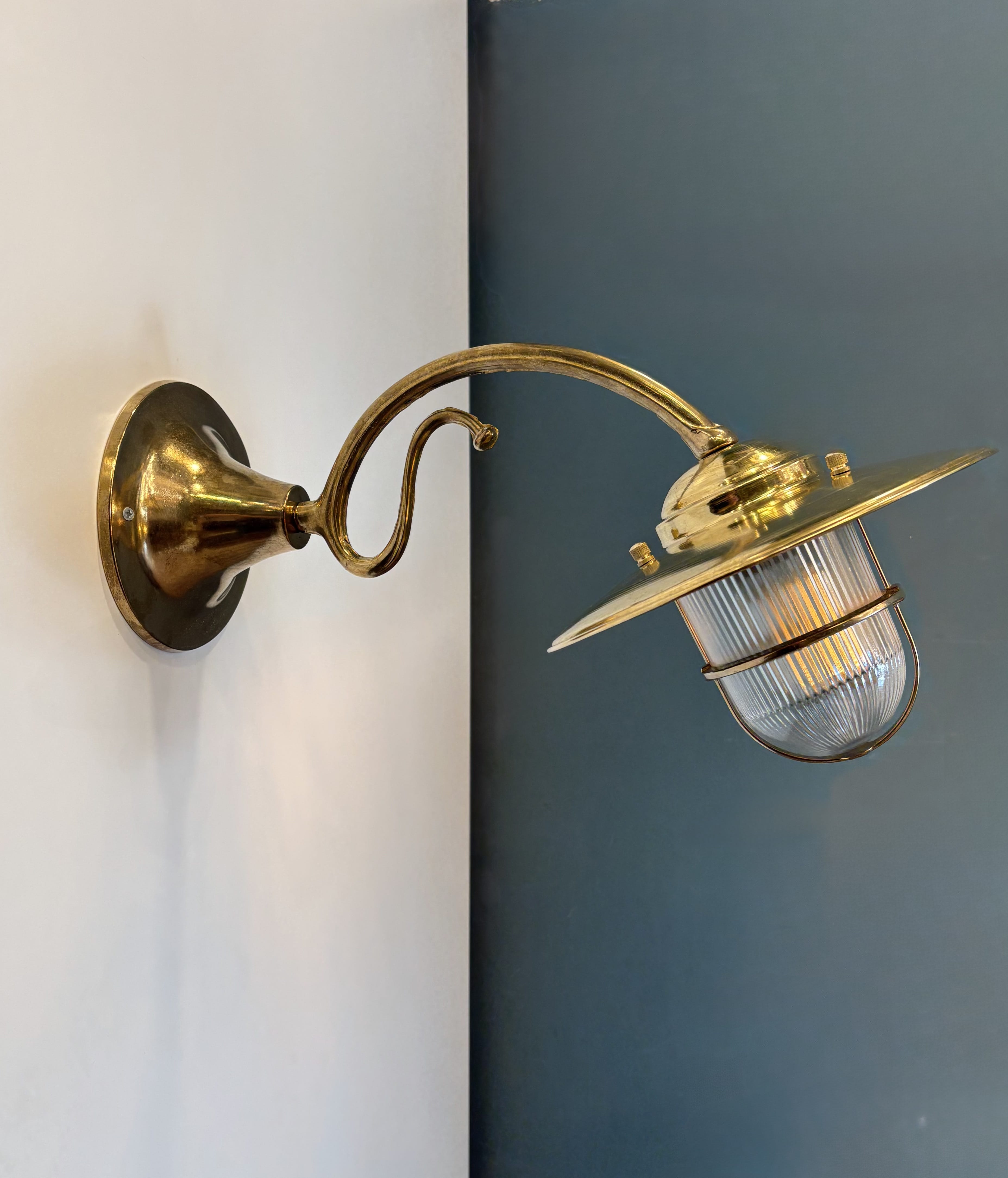 Arel Lighting ZUG Handmade Brass Nautical Wall Sconce