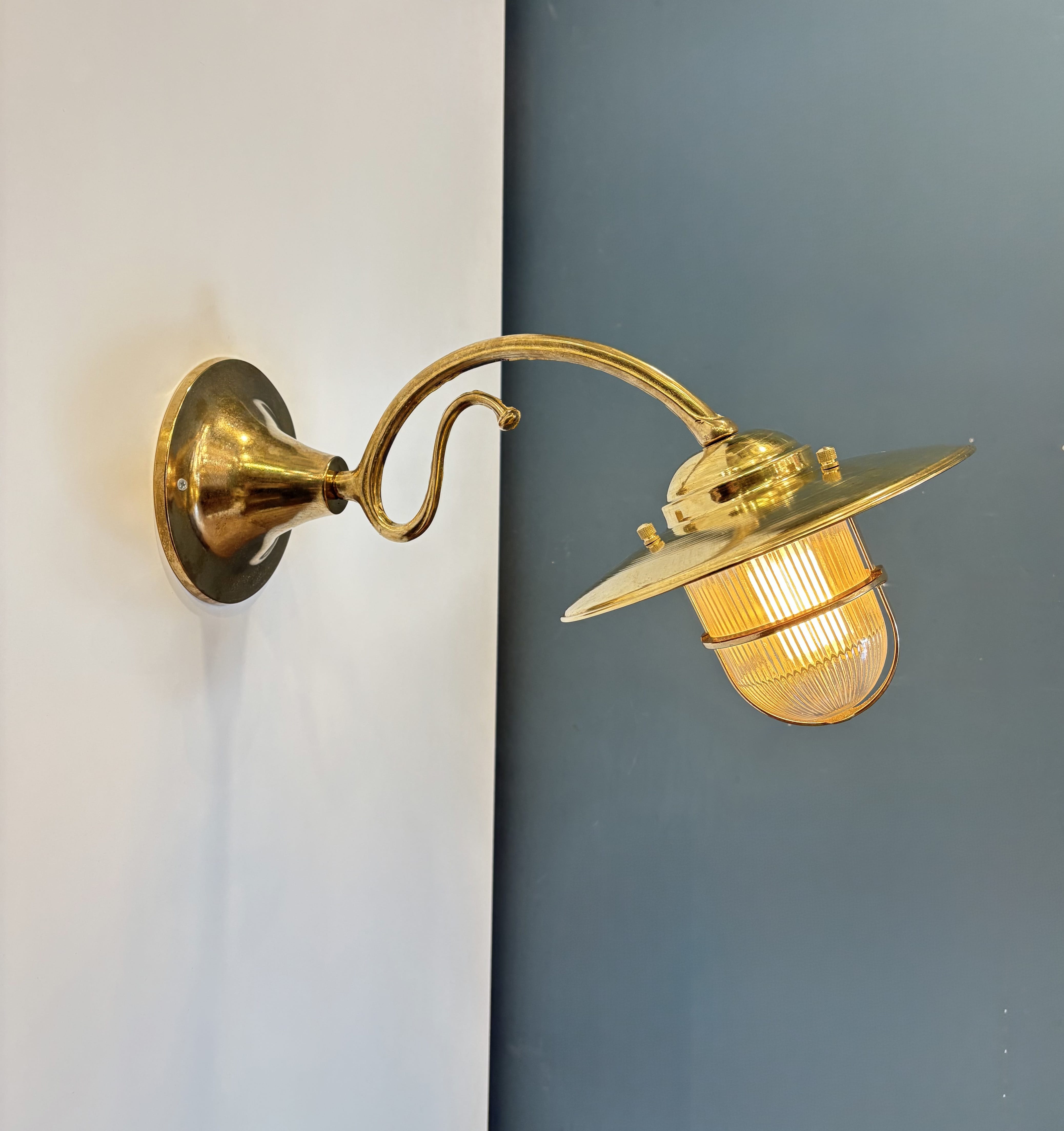 Arel Lighting ZUG Handmade Brass Nautical Wall Sconce