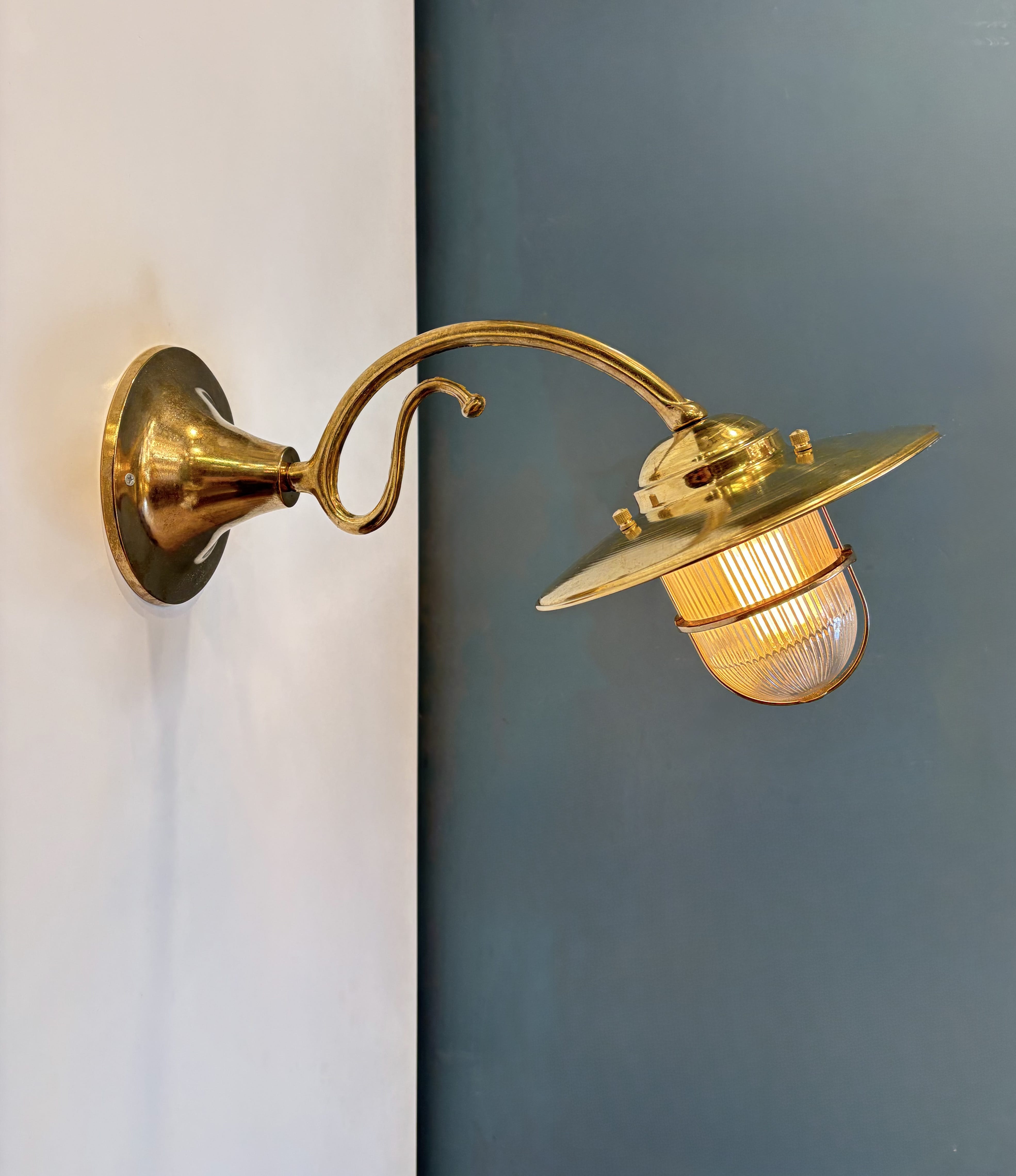 Arel Lighting ZUG Handmade Brass Nautical Wall Sconce