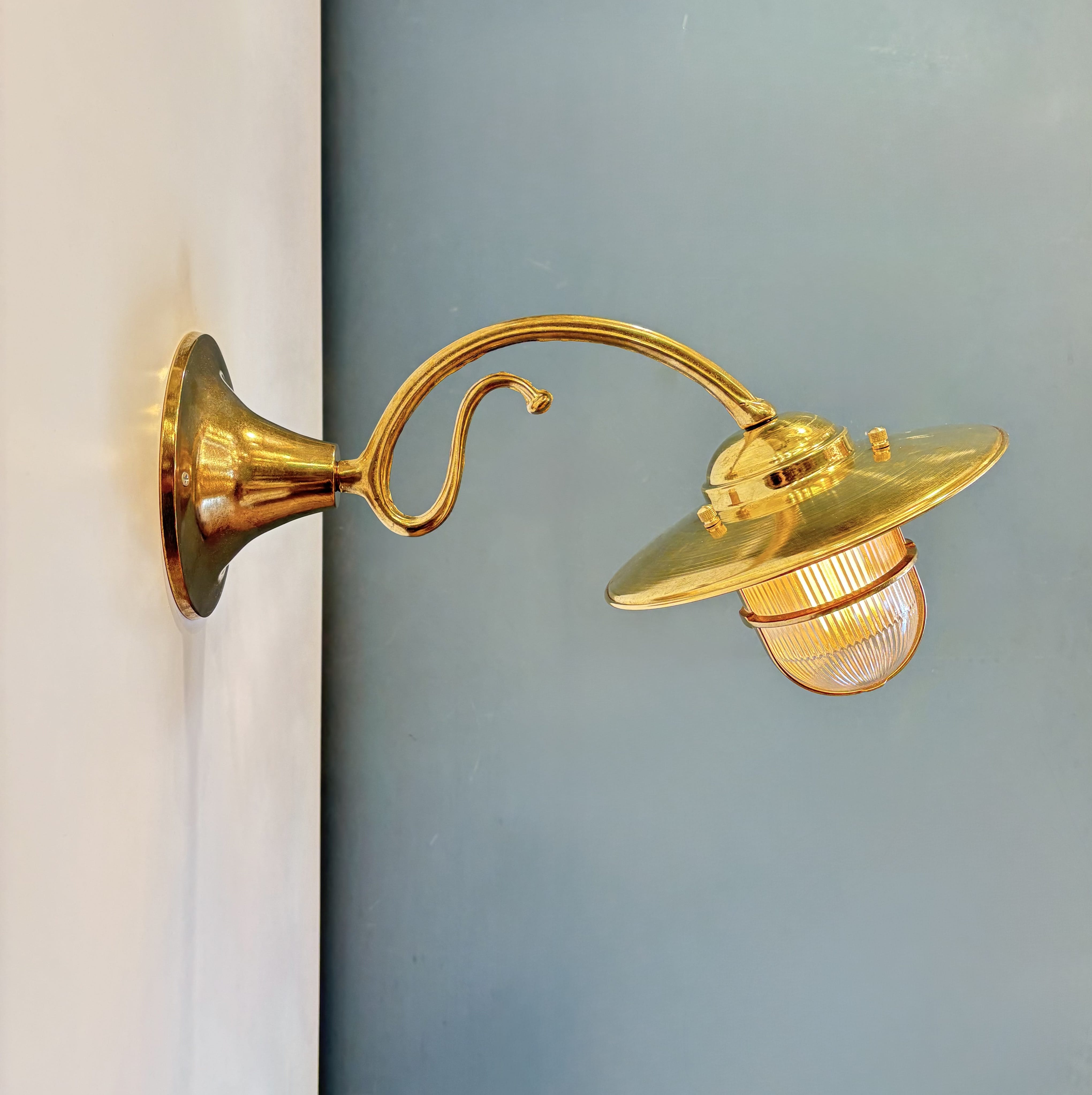 Arel Lighting ZUG Handmade Brass Nautical Wall Sconce