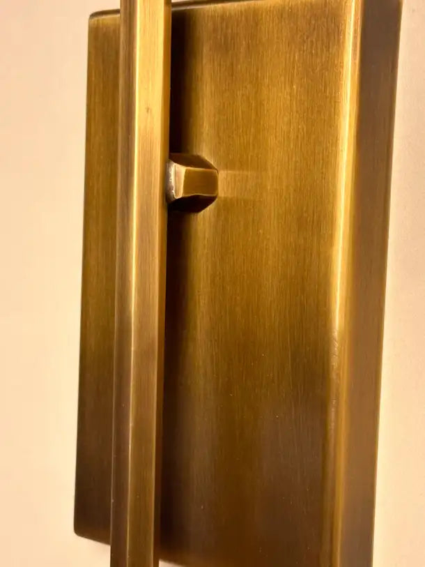 Sagovia Shade Brass Wall Sconce in Mid-Century Modern Style