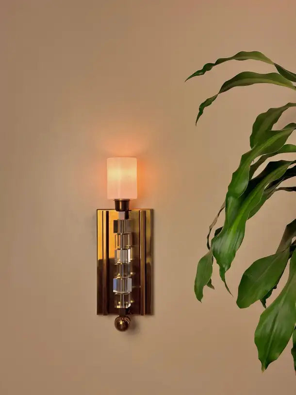 Tortona Brass Lampshade Wall Sconce Mid-Century Modern Lighting