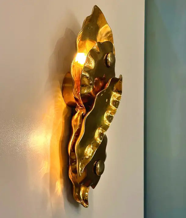 Capua Brass Casting Wall Sconce, Art Lighting, Sculptural Lighting