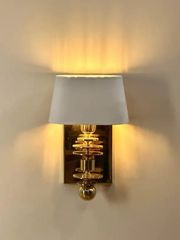 Marsala Shade Brass Wall Sconce Mid-Century Modern Lighting