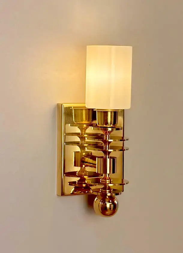 Marsala Brass Wall Sconce Mid-Century Modern Lighting