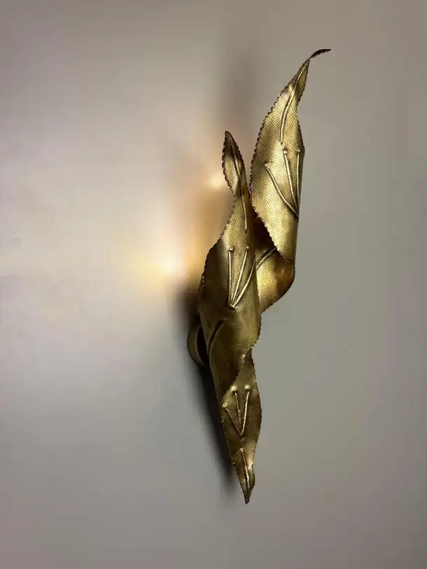 Nisia Hammered Brass Wall Sconce