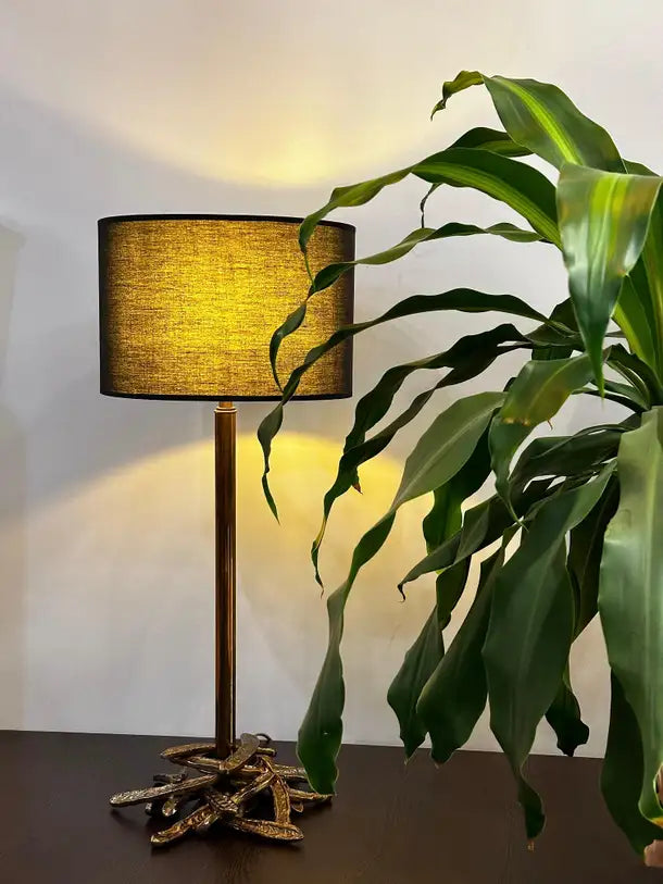 Algarobba Table Lamp - Brass Table Lamp