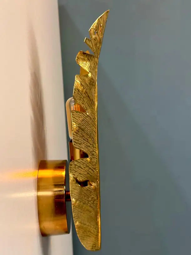 Caserta Hammered Brass Wall Sconce