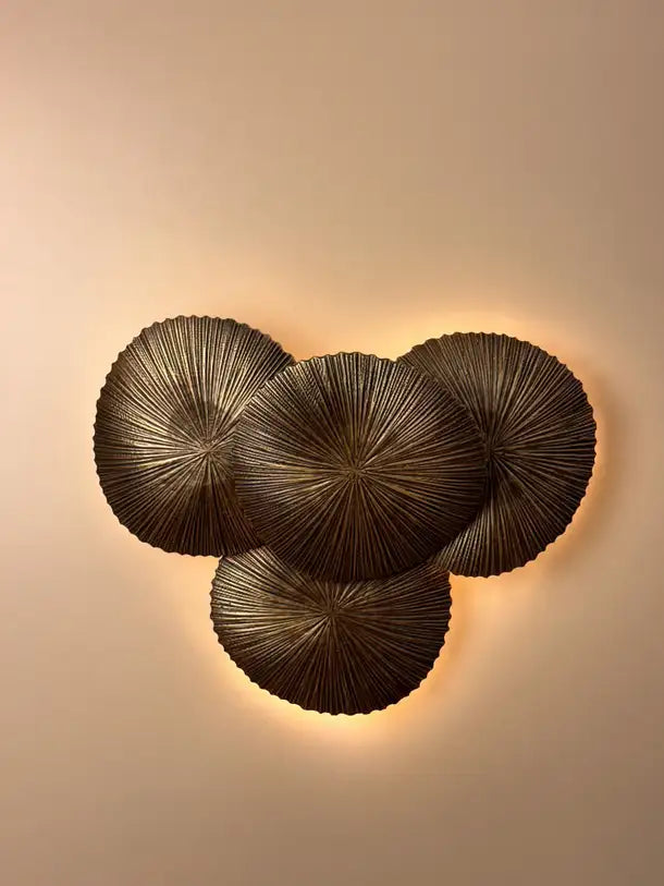 Camarena Sculptural Brass Casting Wall Sconce