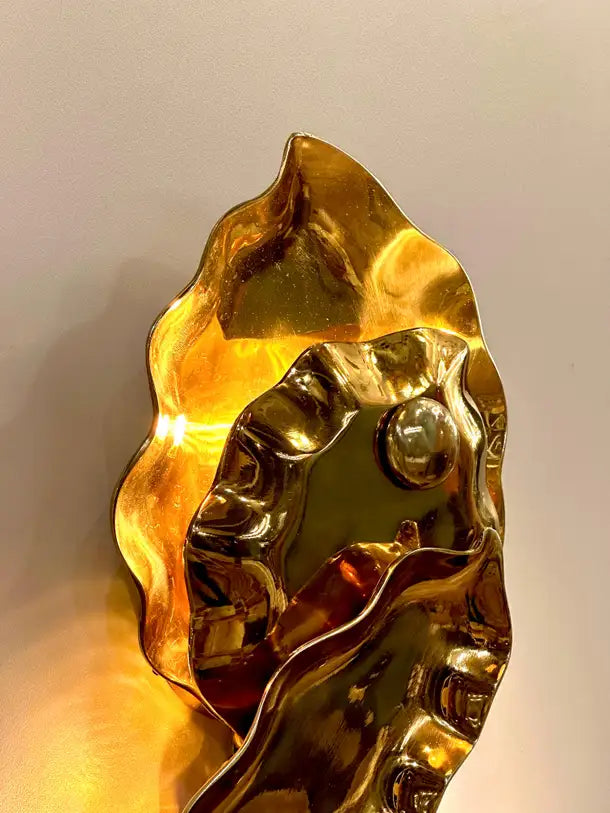 Capua Brass Casting Wall Sconce, Art Lighting, Sculptural Lighting