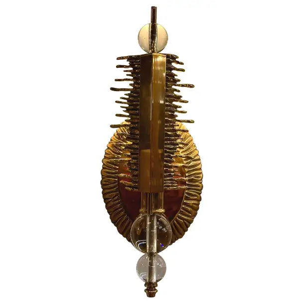 Cripta Brass Casting Wall Sconce, Sculptural Sconce, Art Lighting