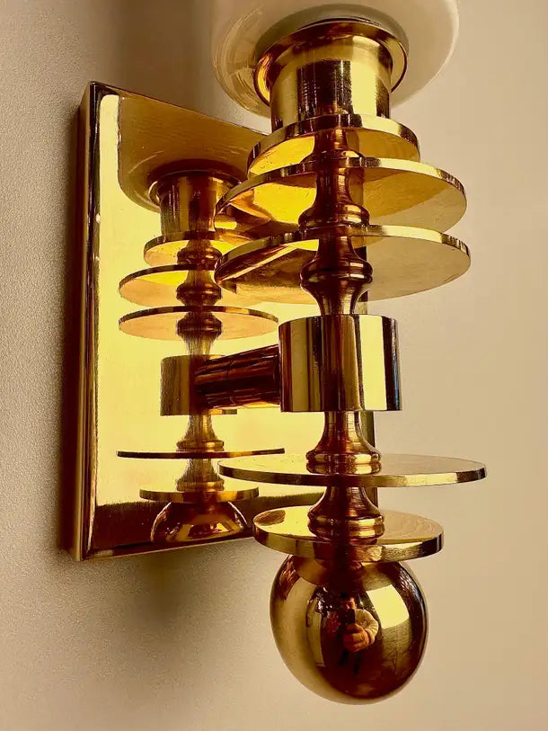 Marsala Brass Wall Sconce Mid-Century Modern Lighting