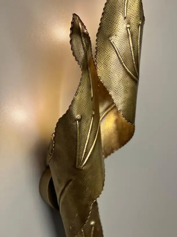 Nisia Hammered Brass Wall Sconce