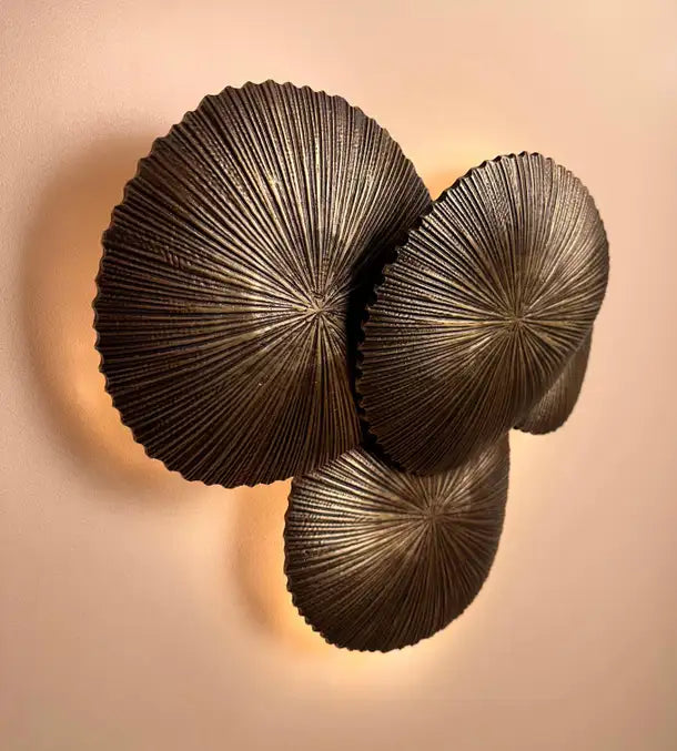 Camarena Sculptural Brass Casting Wall Sconce