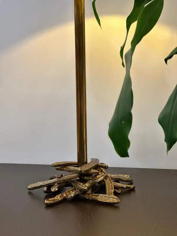 Algarobba Table Lamp - Brass Table Lamp