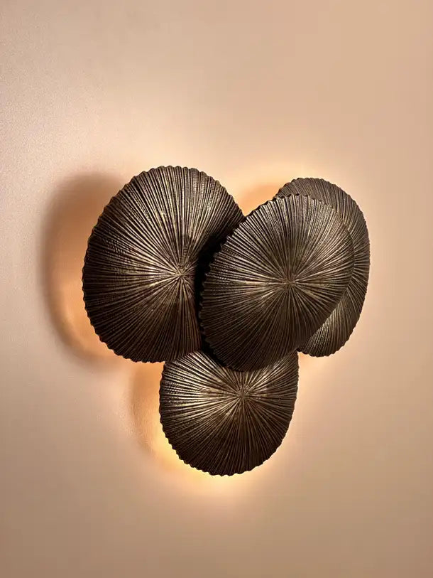 Camarena Sculptural Brass Casting Wall Sconce