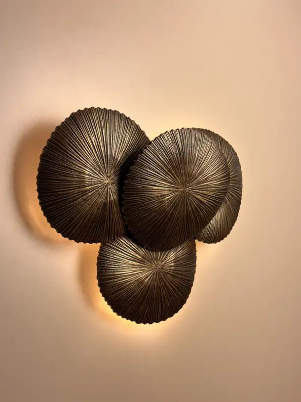 Camarena Sculptural Brass Casting Wall Sconce