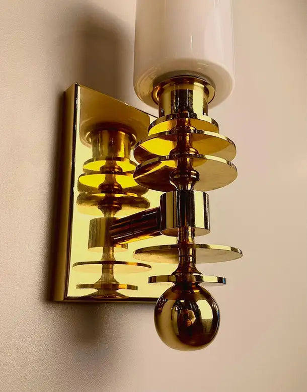 Marsala Brass Wall Sconce Mid-Century Modern Lighting