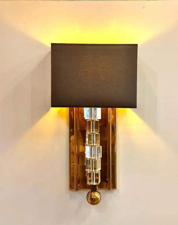 Tortona Brass Lampshade Wall Sconce Mid-Century Modern Lighting